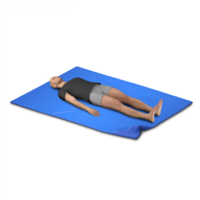 Čiužinio naudojimo pavyzdys, užtenka vienam žmogui atsigulti, skirtas patogiam viso kūno palaikymui ir atsipalaidavimui.