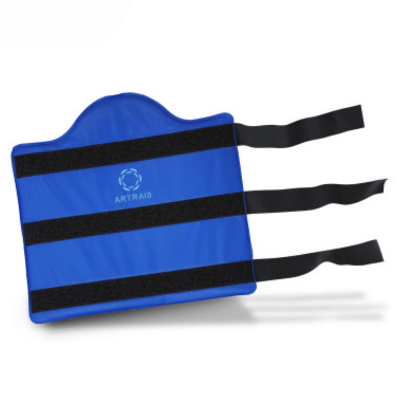 ARTRAID kojos aplikatorius su reguliuojamais tvirtinimo dirželiais, skirtas patogiam pritvirtinimui prie blauzdos ar kelio srities.