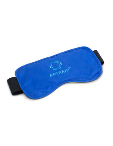 ARTRAID miego kaukė su reguliuojamu dirželiu, skirta patogiam miegui ir šviesos blokavimui poilsio metu.